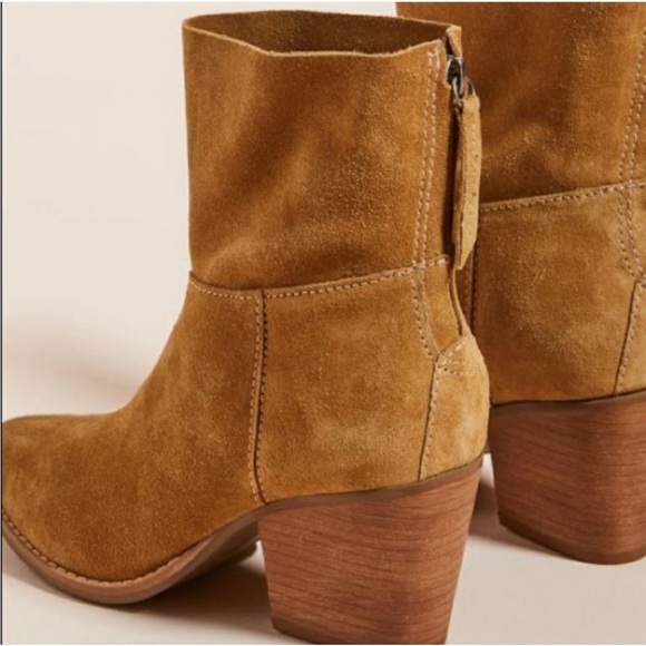 Free People Matisse Soho Tan Fawn Suede East Western Ankle Boots Size 6 New - Picture 4 of 11